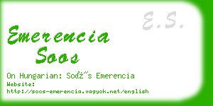 emerencia soos business card
